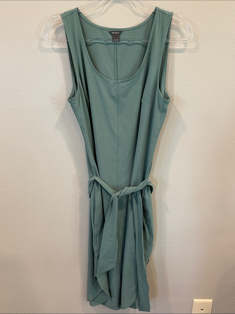 Eddie Bauer Sleeveless Tie-Waist Midi Dress - Sage